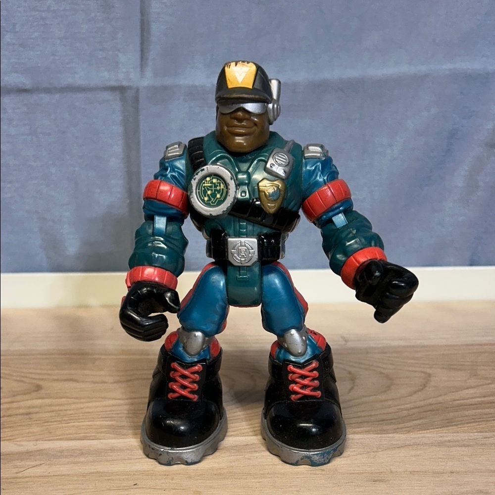 Vintage 2001 Jake Justice 6in. Voice Tech Rescue Heroes action figure